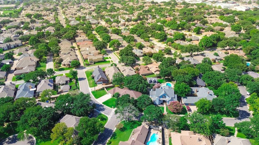 Residential neighborhood in Haslet Texas